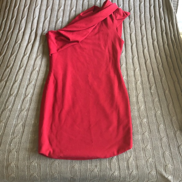 NWOT ASOS | One-Shoulder Red Mini Cocktail Dress - Picture 1 of 8